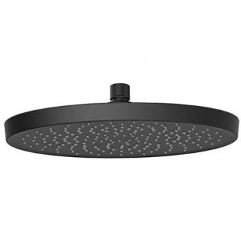 Douche Nola Noir Mat 250 mm – Pomme monojet ABS + système économiseur d'eau