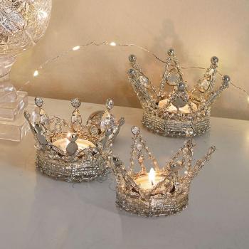 Betta Windlichter 3er Set in Silber