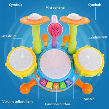 Ensemble de batterie pour enfants avec accessoires