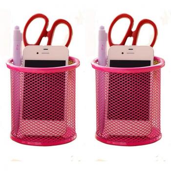 Collection de Supports à Stylos Rose en Maille