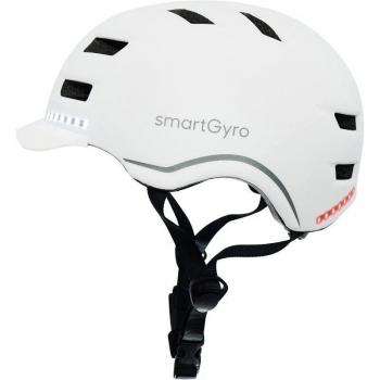 Casque Max Smartgyro Taille M Blanc avec LED
