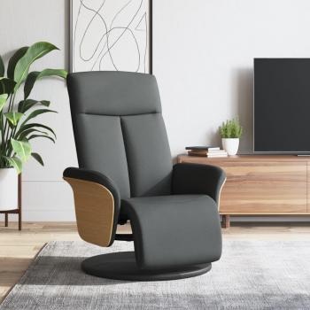 Recliner Poggiapiedi Grigio Scuro in Tessuto – VIDAXL