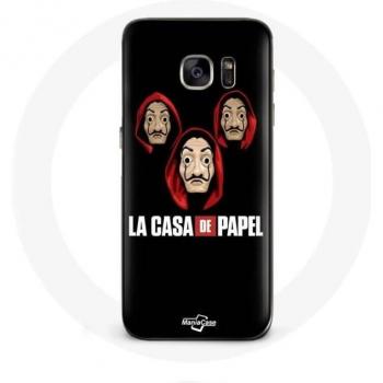 Protector para Samsung Galaxy S7 Edge La Casa de Papel Máscara y Logo