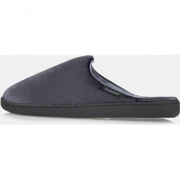 Chaussons velours mules Isotoner homme gris rayures 41