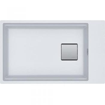 Lavello in acciaio inox Kubus 2 76cm x 46cm bianco