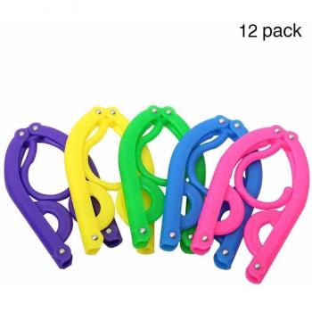 BHCSTORE 12 PCS Folding Travel Clothes Drying Rack