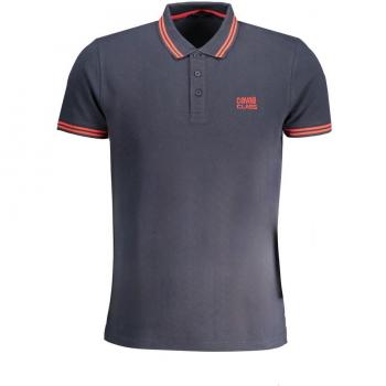 Cavalli Class Short Sleeve Blue Polo Shirt