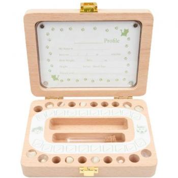Newborn Baby Souvenirs Wooden Photo Frame and Tooth Organizer