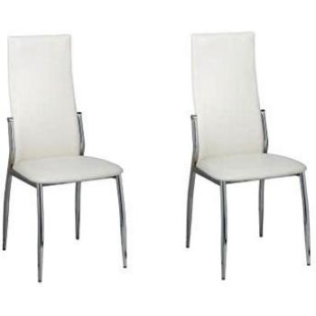 Sillas de comedor de 2 piezas en cuero blanco
