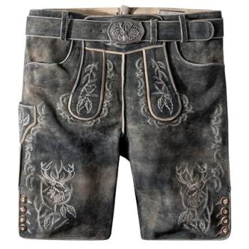 Graue Stockerpoint Lee Lederhose für Männer – Größe 48