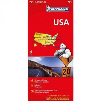 USA: Ortsverzeichnis / Fahnen / Touristisch interessante Orte: (Michelin Nationalkarte)