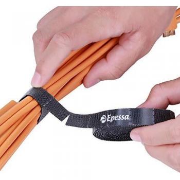 NoCut Black Cable Organizer – 16′ DIY Tie Set