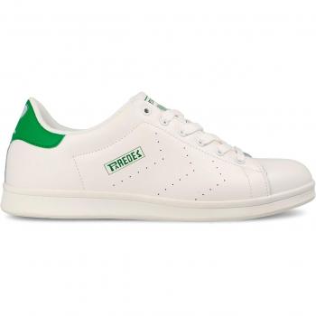 Zapatillas Casual Unisex PAREDES Competición Blancas y Verdes EU 45