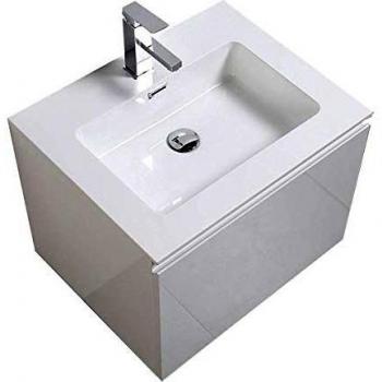 Mobile bagno Alice 600 senza specchio bianco brillante