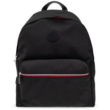 Moncler Men's New Pierrick Leather Details Nylon Backpack in Black | J209A5A00009M4162 Color 999