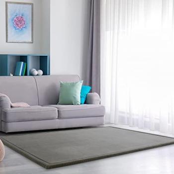 Tappeto per Cameretta Bambini Grigio Morbido Antiscivolo, 200x350 cm