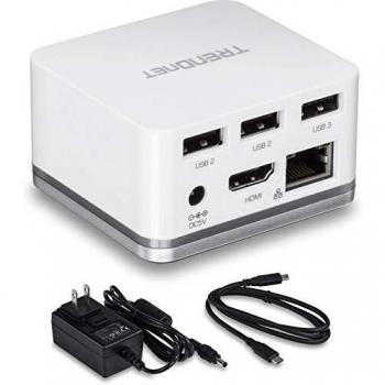 Trendnet TUC-DS1 Base de Conexión USB 3.0 Type-C Plata