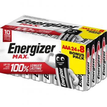 Energizer Max AAA (LR03) – Fourniture de 32 piles (24 + 8 gratuites)