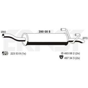 Modelo 390088: Silenciador Intermedio Ernst – Sistema de Reducción de Sonido
