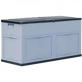 VidaXL Vrtna kutija za pohranu 320 L sivo-crna