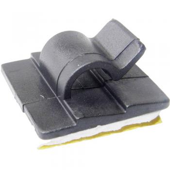 Clip per cavi autoadesiva nera 1 pz