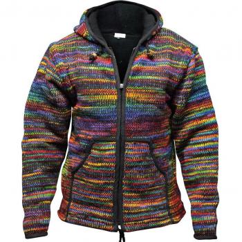 Unique Retro Men's Color Mixing Camouflage Cardigan
