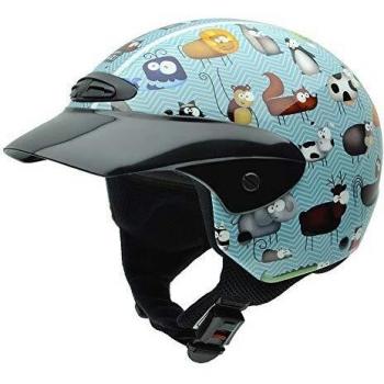 Casque Moto NZI Single II Jr, Graphismes Animaux, Taille 52‑53