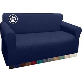 Luxurlife Thick Loveseat Sofa Covers 2 Seater Stylish Pattern Sofa Slipcover Jacquard Couch Cover for Living Room Dog Pet Furniture Protector