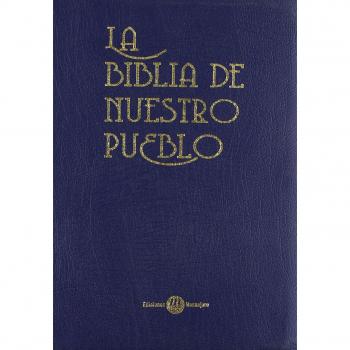 La biblia de nuestro pueblo. Estuche de piel azul con cierre