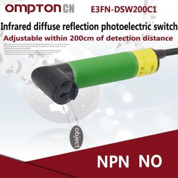 Controlador Fotoeléctrico E3FN-DSW200C1 NPN Infrarrojo Difuso CC 6-36V