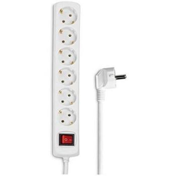 Hama 30384 6 Tomás 1,4 m – Regleta Blanca con Interruptor