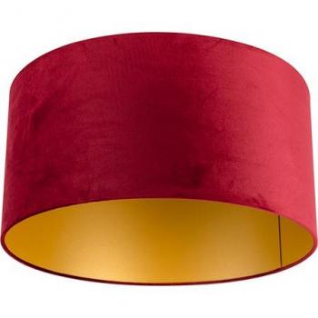 50/50/25 Red Velvet Lampshade with Gold Lining