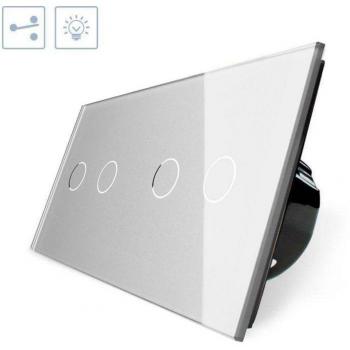 Mecanismo Táctil 4 Botões Frontal Cinza – LIVOLO