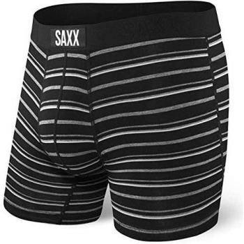 Saxx Men's Vibe Boxer Briefs Black Coast Stripe S