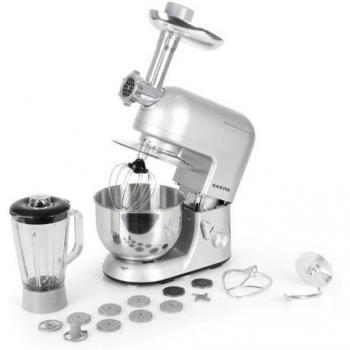 Klarstein Lucia Multifunktionsküchenmaschine 3-in-1 1800 W / 2,7 PS 5 L Edelstahl BPA-frei