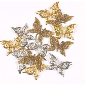 Connecteurs pour bijoux papillon 10 pièces 43x26mm