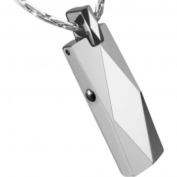 Colar de Magnetismo con Pingente de Tungsteno y Cadena de Acero – Regalo para Él