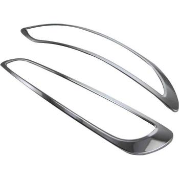Jeep Cherokee KL ABS Front Headlights Trim Cover Frame Decoration Moulding Part