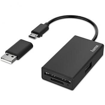 Hama 00200125 Lecteur Carte Mémoire – USB 2.0/Micro‑USB Noir