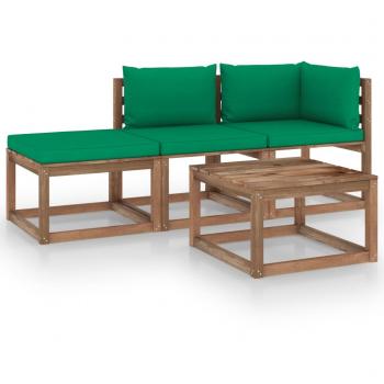 tlg. Paletten-Lounge-Set für den Garten mit Kissen