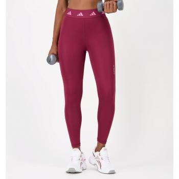Mallas de Entrenamiento Adidas Tech-Fit 7/8 con Corte Alto y Color Rojo