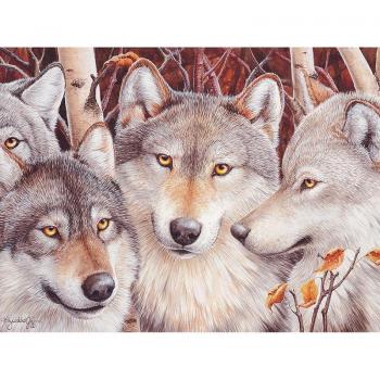 Arte en Diamantes 5D Lobos 20x30CM