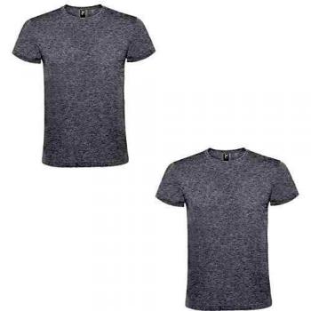 Roly gris pack de 2 camisetas de manga corta color cuello redondo doble xxl para hombre