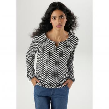 Figurbetontes Langarmshirt ANISTON SELECTED mit Schmuckdetails