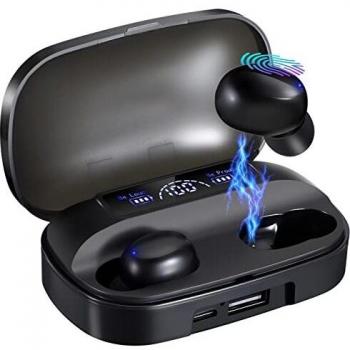 Bluetooth 5.2 In‑Ear Kopfhörer – Wasserdicht (IPX7), LCD-Anzeige, Sportmodell