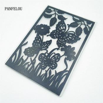 PANFELOU Scrapbooking Prägeordner mit Schmetterlingen aus Kunststoff