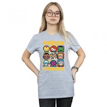 Superhero Sweetheart Cotton Boyfriend Tee – Marvel Grey (Small)