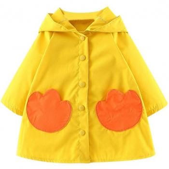 Chaqueta de Viento Para Niñas con Estampado de Dibujos