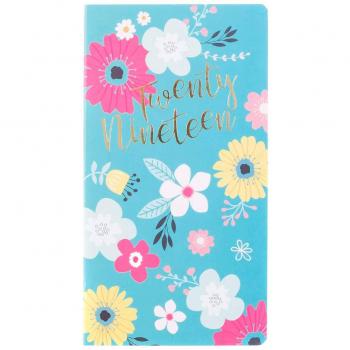 2019 Ryman Slim Weekly Planner Blue Floral Cover