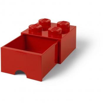 LEGO Brick Red: Cajón Almacenamiento con 4 Pomos